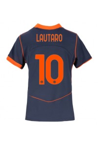 Inter Milan Lautaro Martinez #10 Jalkapallovaatteet Naisten Kolmaspaita 2025-26 Lyhythihainen